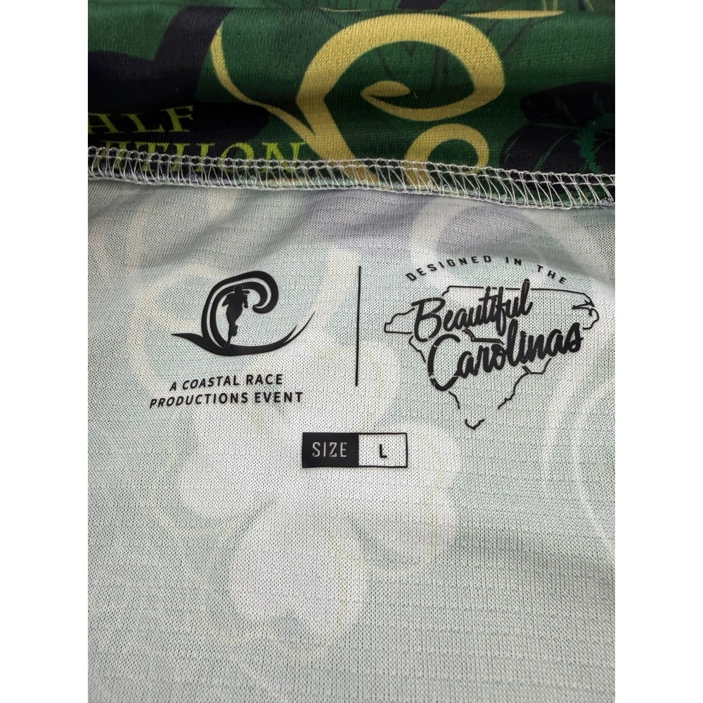 Coastal Race Productions Mens Large Green Half Marathon 10K 5K Button Down Shirt - Picture 6 of 6